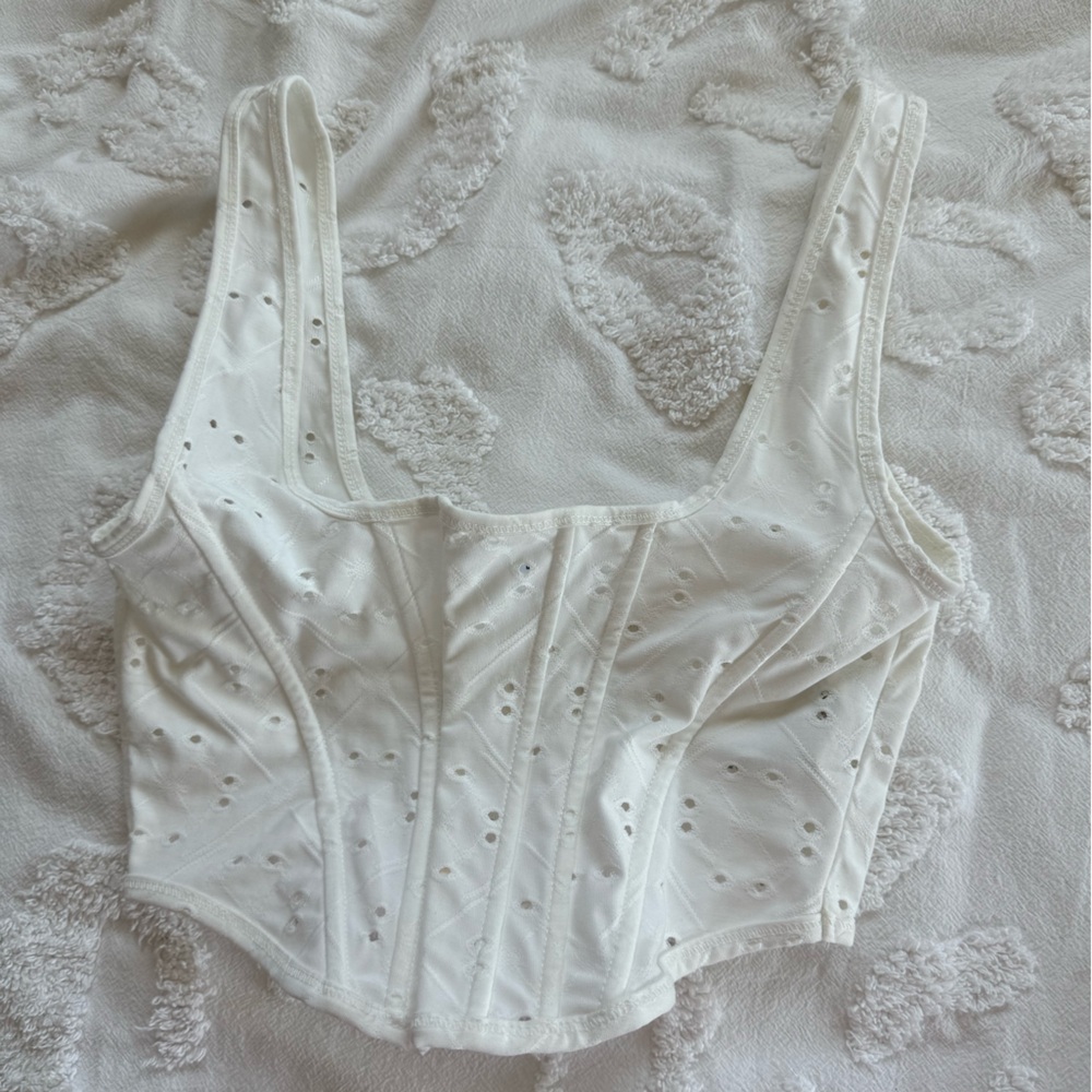 Zara eyelet corset top